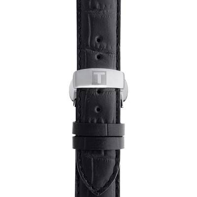Official Tissot Black Leather Watch Strap 19mm T852013405 - Tissot