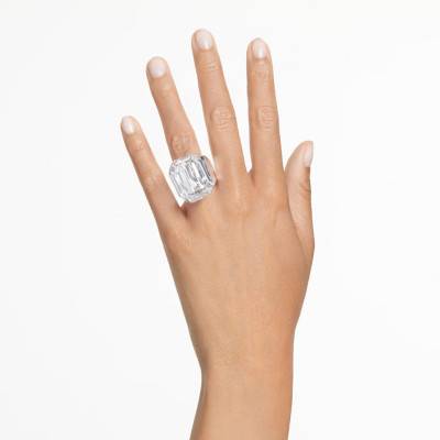 Lucent Steel & White Crystal Cocktail Ring - 5666590 - Swarovski
