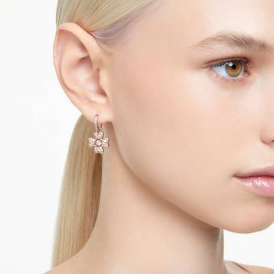 Boucles d'oreilles Idyllia Métal Rosé & Cristaux Bicolores - 5674212 - Swarovski