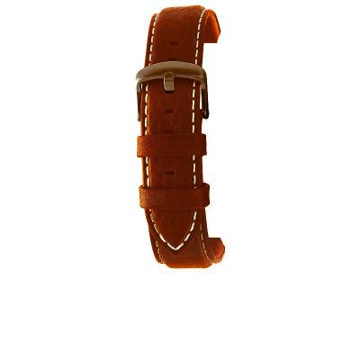 Aviator Brown Ecru Stitch Watch Strap 5520703 - Bracelet Rochet