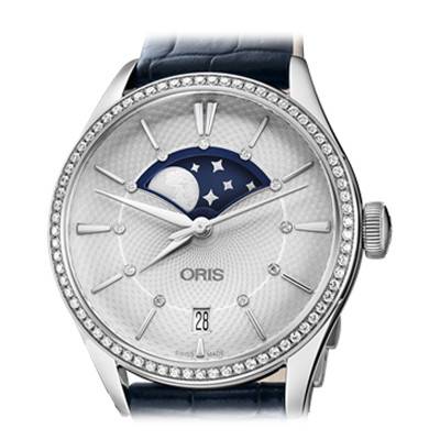 Montre Artelier Grande Lune Date Diamonds 01 763 7723 4951-07 5 18 66FC - Oris