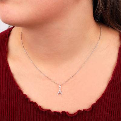 925 Silver Letter Pendant - Artemis
