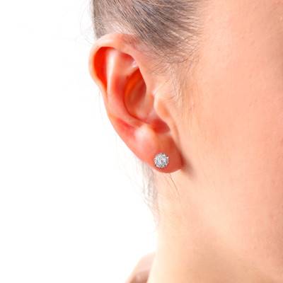 Boucles d'oreilles Diamants 0,33 ct GSI2 et Or Blanc 750 - Diamond Lady