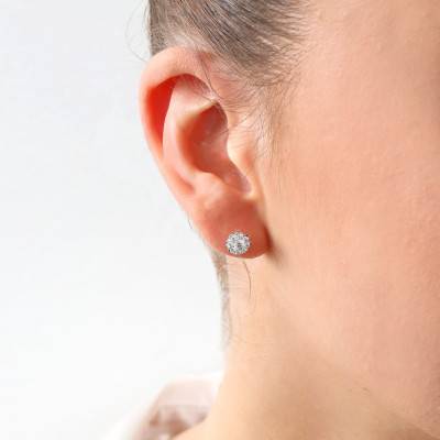 Boucles d'oreilles Or Blanc 750 et Diamants 0,48 ct GSI2 - Diamond Lady