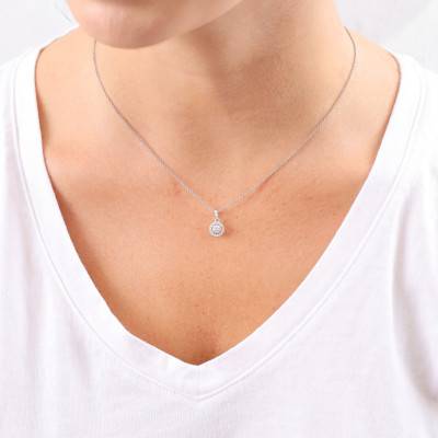 Collier Diamants 0,25 ct GSI2 et Or Blanc 750, Longueur 40 cm - Diamond Lady
