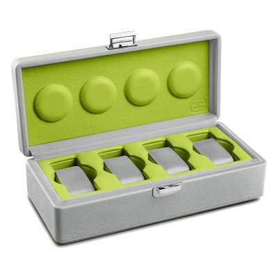 Boîte à montres Valigetta 4 Gris/Vert 05002.GGRSIL - Scatola del Tempo