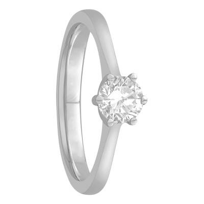 Solitaire Diamant 0,40 ct & Or Blanc 750 - Alliantine