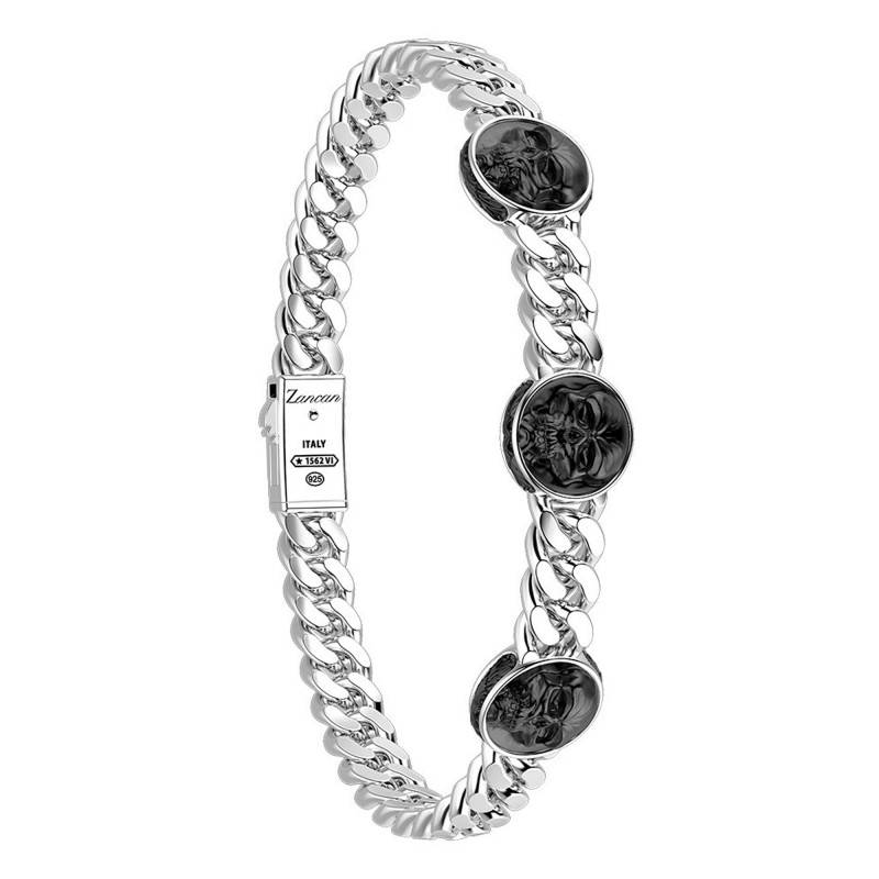 925 Silver Vendetta Bracelet, Length 19 cm to 21 cm - EXB774 - Zancan