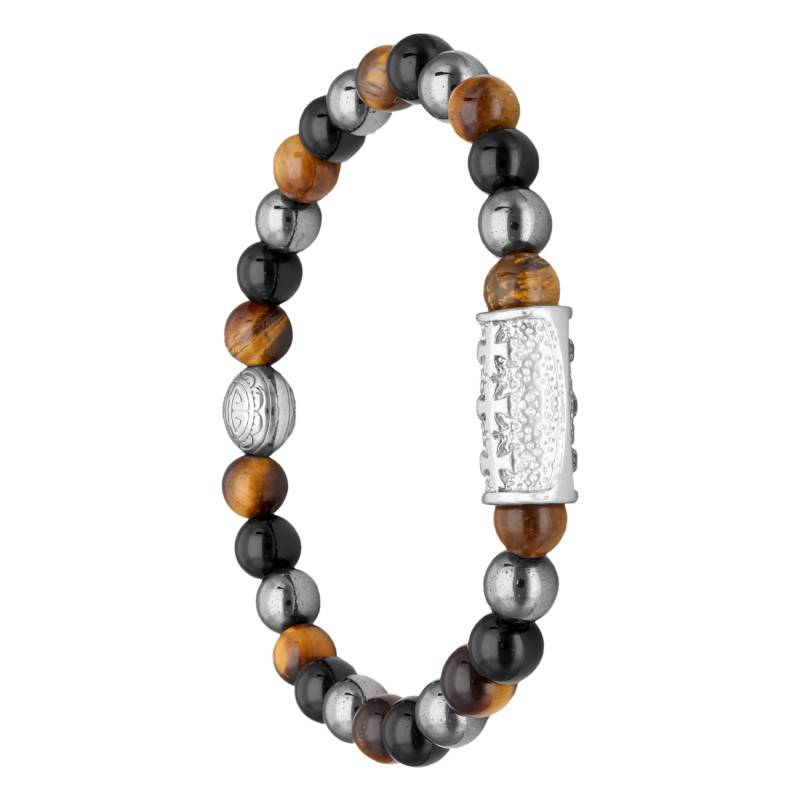 Black Agate & Tiger's Eye Prosperity Bracelet - LSB06M700 - Lauren Steven