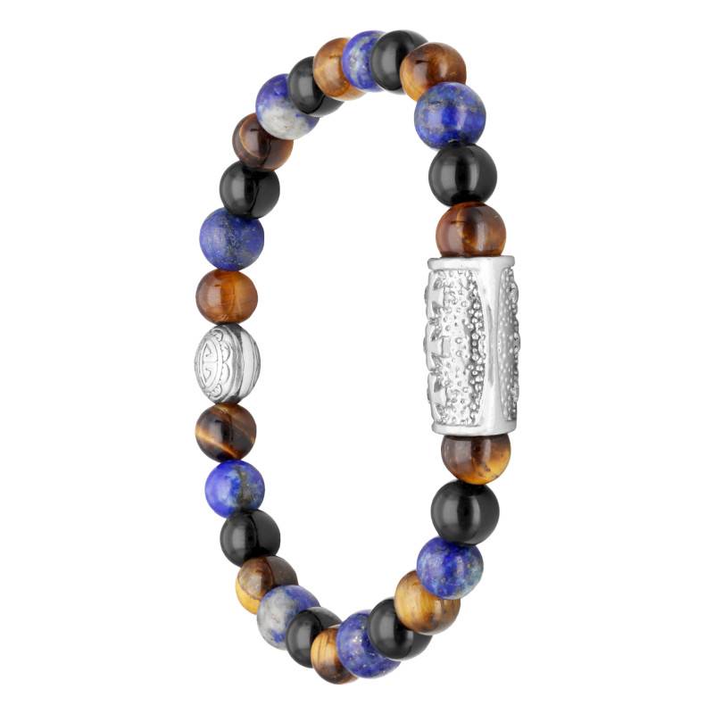 Black Agate, Lapis Lazuli & Tiger's Eye Prosperity Bracelet - LSB06M701 - Lauren Steven