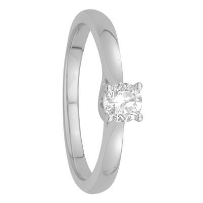 Solitaire Diamants 0,30 ct & Platine, Largeur 2,20 mm - Alliantine