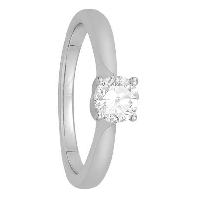 Solitaire Diamant 0,70 ct en Or Blanc 750, Largeur 2,30 mm - Alliantine