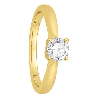 Solitaire Diamant 0,70 ct & Or Jaune 750, Largeur 2,30 mm - Alliantine
