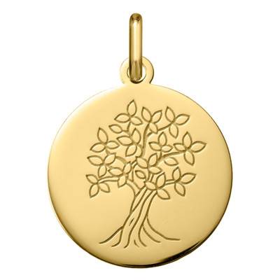 Médaille Arbre de Vie Or Jaune 750, Diamètre 18 mm - Argyor