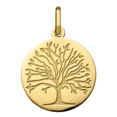 Médaille Arbre de Vie Printemps Or Jaune 750, Diamètre 18 mm - Argyor