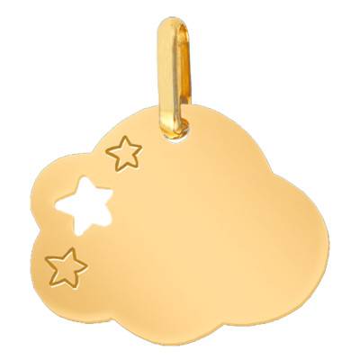 Médaille Nuage & Etoiles Or Jaune - Lucas Lucor