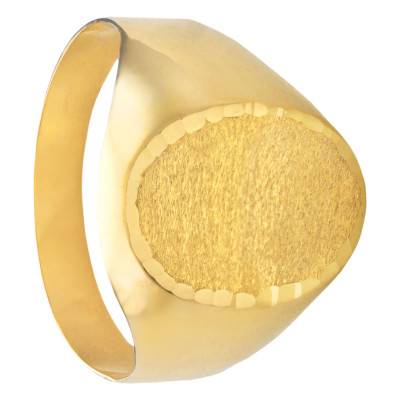 Chevalière Ovale 13x12 mm en Or Jaune 375 - Imperium