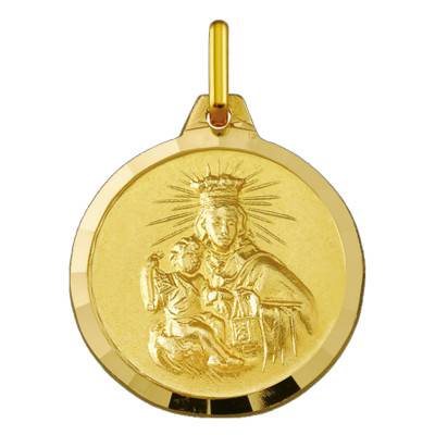Médaille Scapulaire du Mont Carmel Or Jaune 750, Diamètre 14 mm à 24 mm - Argyor