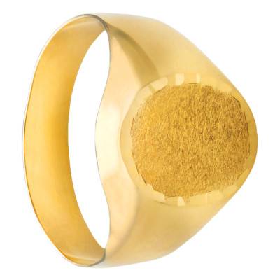 Oval 375/1000 Yellow Gold Signet Ring 9 x 7 mm - Imperium