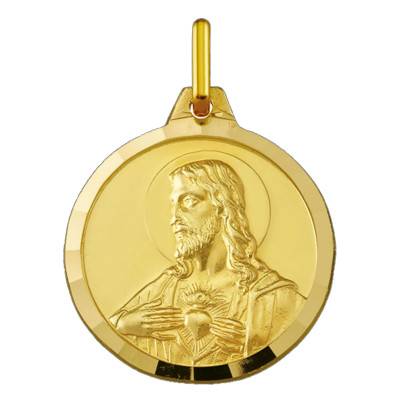 Médaille Scapulaire du Mont Carmel Or Jaune 750, Diamètre 14 mm à 24 mm - Argyor