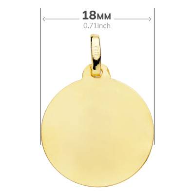 Lumiosa Yellow Gold 750/1000 Saint Anthony Medal 18mm - Lumiosa