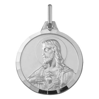 Médaille Christ Scapulaire en Argent 925 1000401, Diamètre 18 mm - Argyor