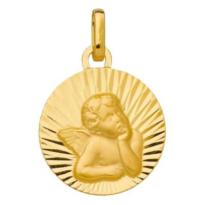 Médaille Ange Raphaël, Or Jaune 750, Diamètre 15 mm - Vandona