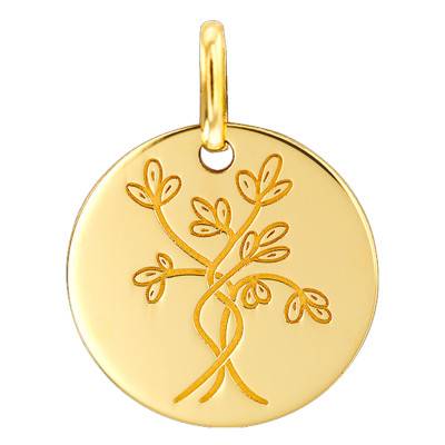 Médaille Arbre de Vie Douceur Or Jaune 750, Diamètre 16 mm - Argyor
