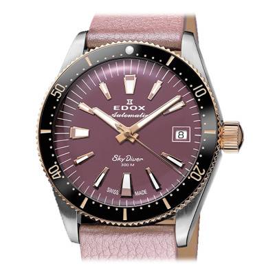 Watch Skydiver 38 Date Automatic Special Edition With Additional Strap 80131-357RNRC-VIO - Edox