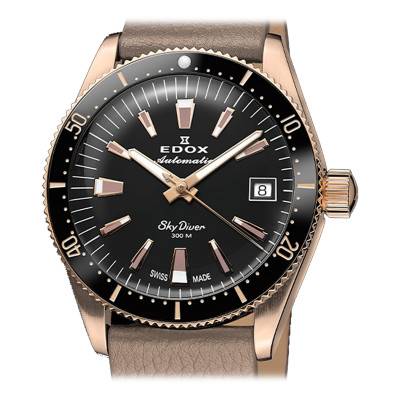 Montre Skydiver 38 Date Automatic Special Edition With Additional Strap 80131 37RNC NI - Edox