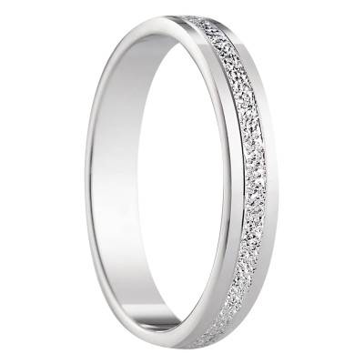 750/1000 White Gold Standard Trillos Wedding Ring - Amore