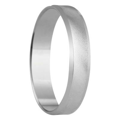 Silver Standard Concave Ervidel Wedding Ring, Width 4 mm - Amore