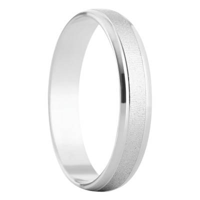 925 Silver Half-Dome Standard Cebollas Stacked Wedding Ring, Width 4 mm - Amore