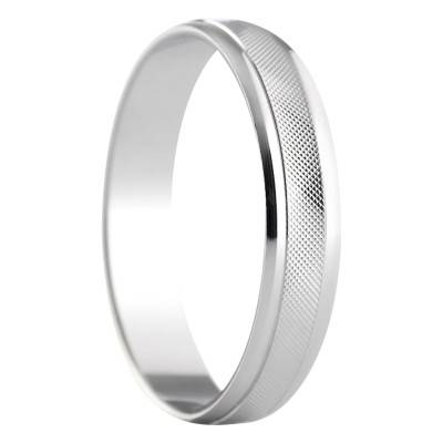 925 Silver Standard Concave Wedding Ring Reguera - Amore