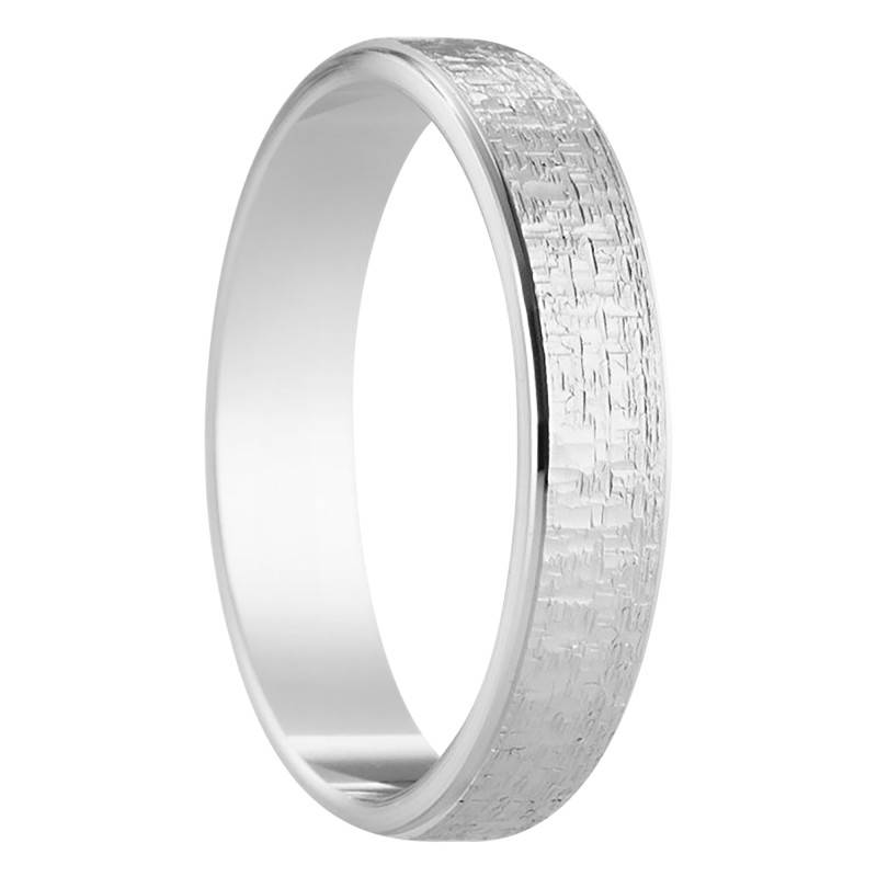 925 Silver Standard Ribbon Avillas Wedding Ring, Width 4 mm - Amore