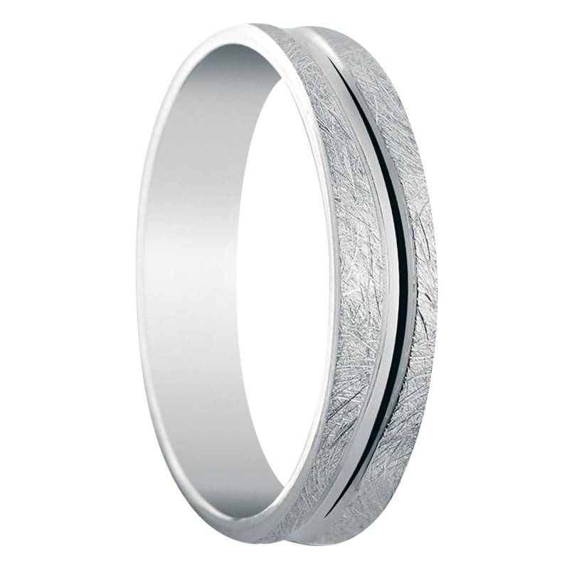 925 Silver Standard Concave Caserios Wedding Ring, Width 4 mm - Amore