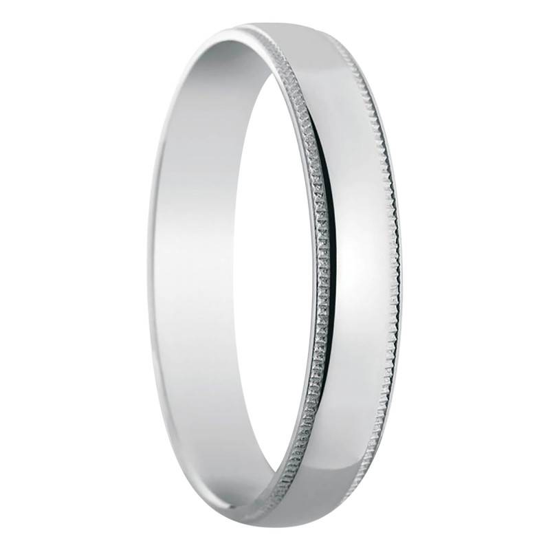 Silver Standard Half-Dome Wedding Ring Pinilla, 4 mm Width - Amore