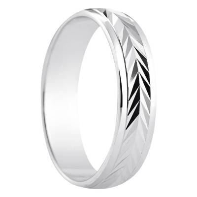 Silver Half-Dome Standard Vitoria Wedding Ring, Width 5 mm - Amore