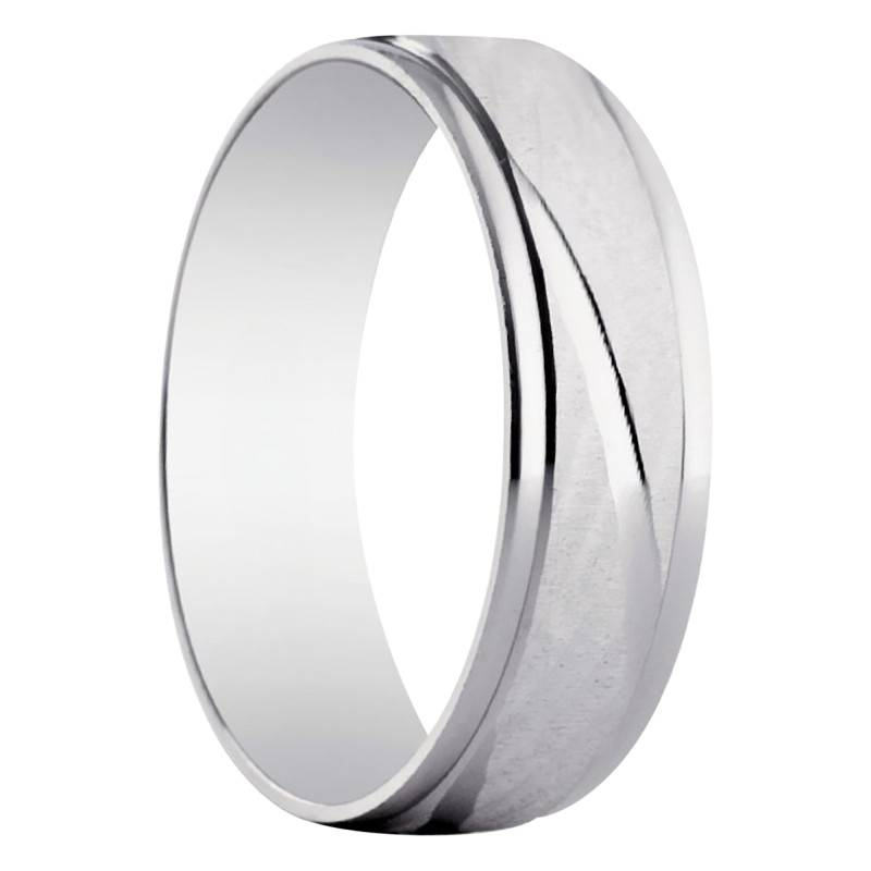 Castra Standard Ribbon Silver 925 Wedding Ring, Width 5.50 mm - Amore