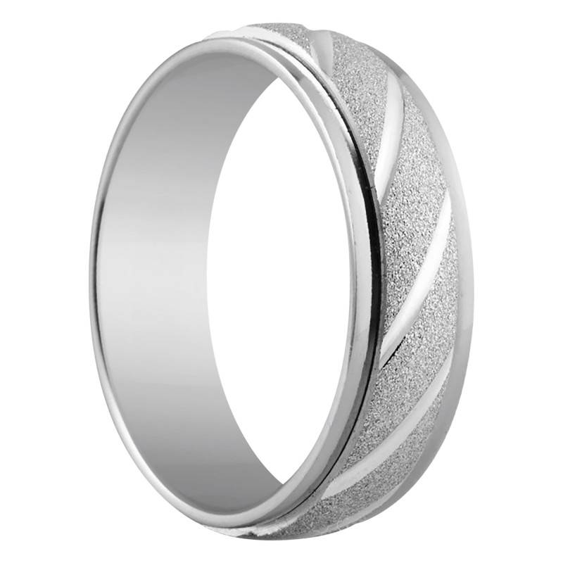 Baraona Standard Half-Domed 925/1000 Silver Wedding Ring, 6 mm Width - Amore