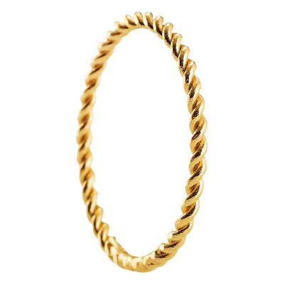 Almeria Twisted Lightweight 750/1000 Yellow Gold Wedding Ring - Amore