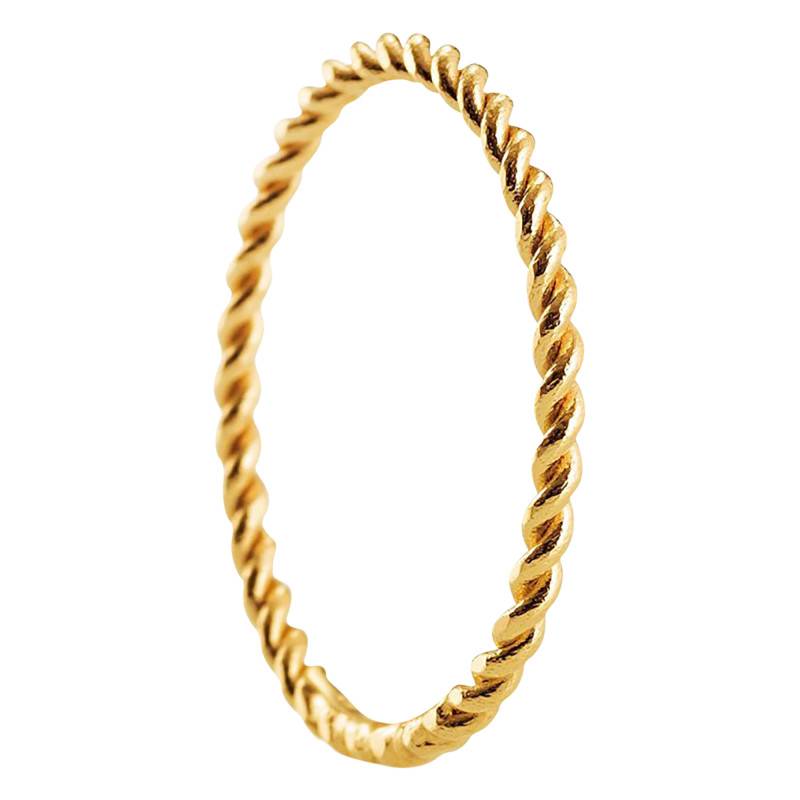 Almeria Twisted Lightweight 750/1000 Yellow Gold Wedding Ring - Amore