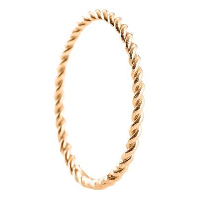 18K Rose Gold Twisted Lightweight Almeria Wedding Ring - Amore