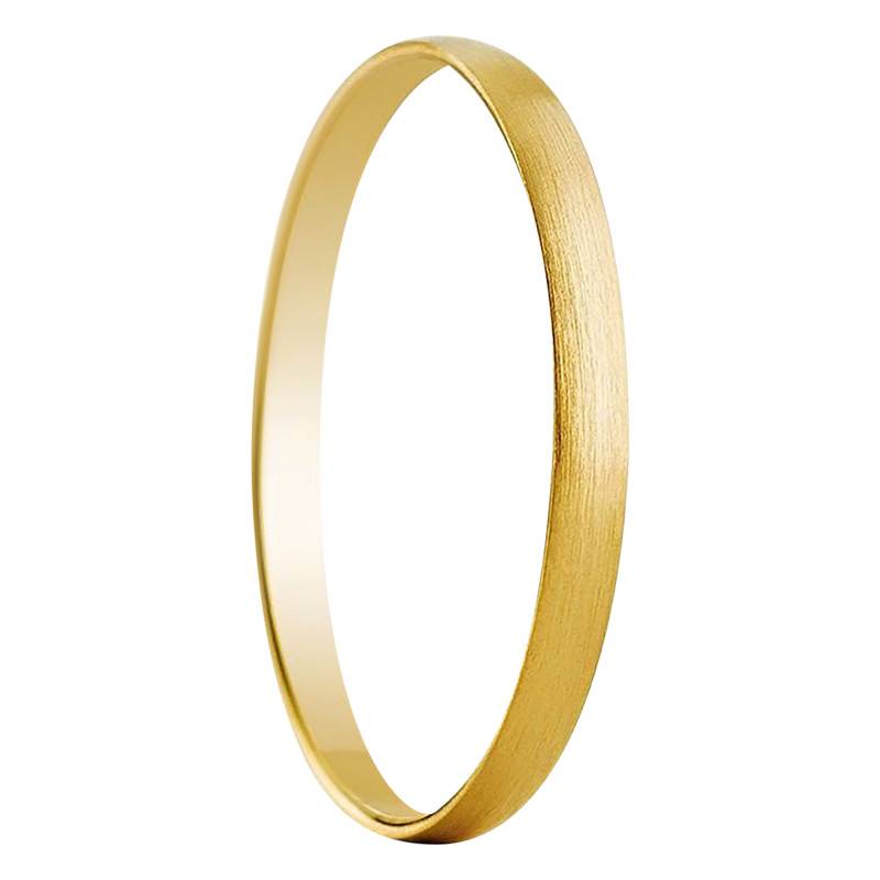 750 Yellow Gold Madrid Standard Half-Dome Wedding Ring, Width 2 mm - Amore