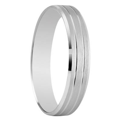 750 White Gold Standard Ribbon Ségovie Wedding Ring - Amore