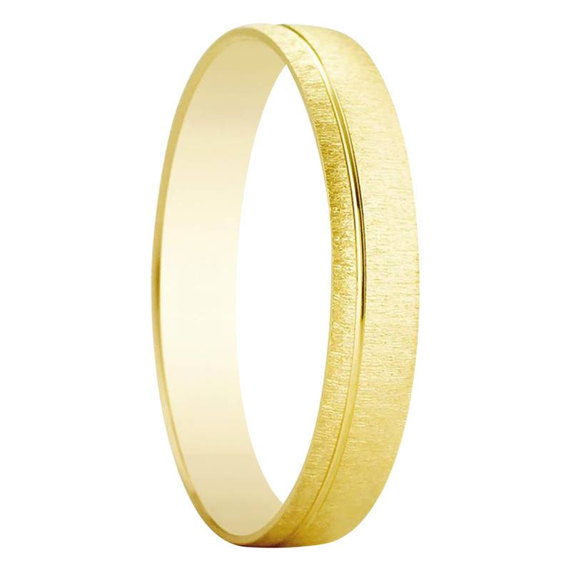 375 Yellow Gold Standard Half-Dome Wedding Ring Séville, Width 3.50 mm - Amore