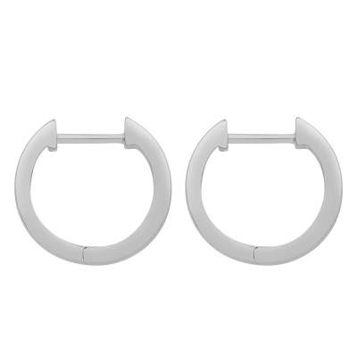 Créoles Diamants 0,15 et 0,20 ct GSI2 et Or Blanc 750 - Diamond Lady