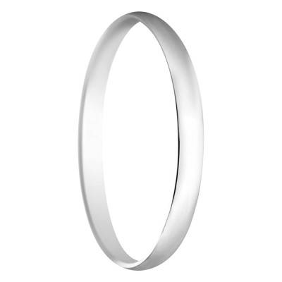375 White Gold Half-Dome Standard Madrid Wedding Ring, Width 2 mm - Amore
