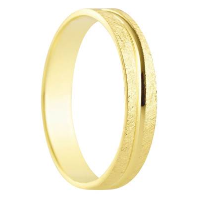 Yellow Gold 750 Carmella Standard Ruban Wedding Ring, Width 4 mm - Amore