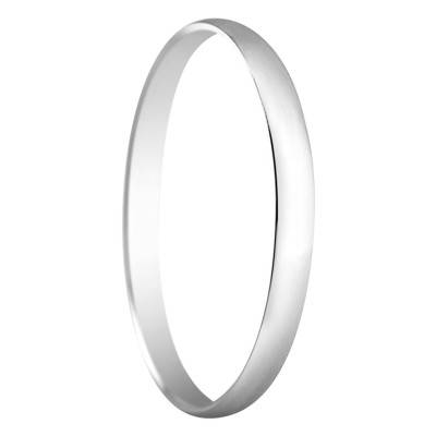 Alliance Demi-Bombée Standard Madrid en Or Blanc 750, Largeur 2 mm - Amore